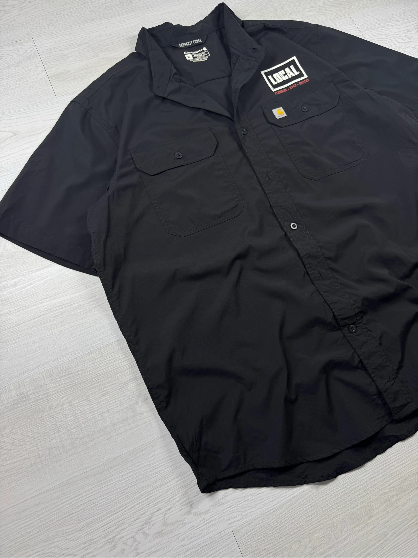 Carhartt Force Work Shirt XL Black Relaxed Fit Lightweight Utility Workwear – photo 3